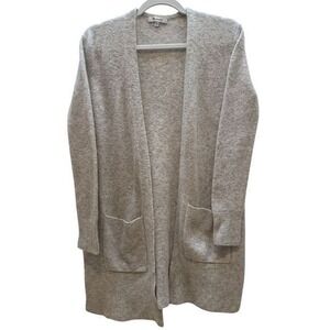 Madewell Women's Wool/Alpaca Long  Cardigan Sweater‎ Pockets SZ XXS Gray